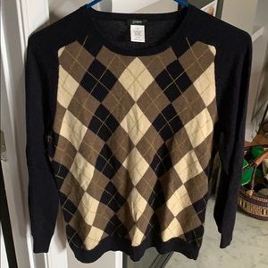 J. Crew argyle sweater, M